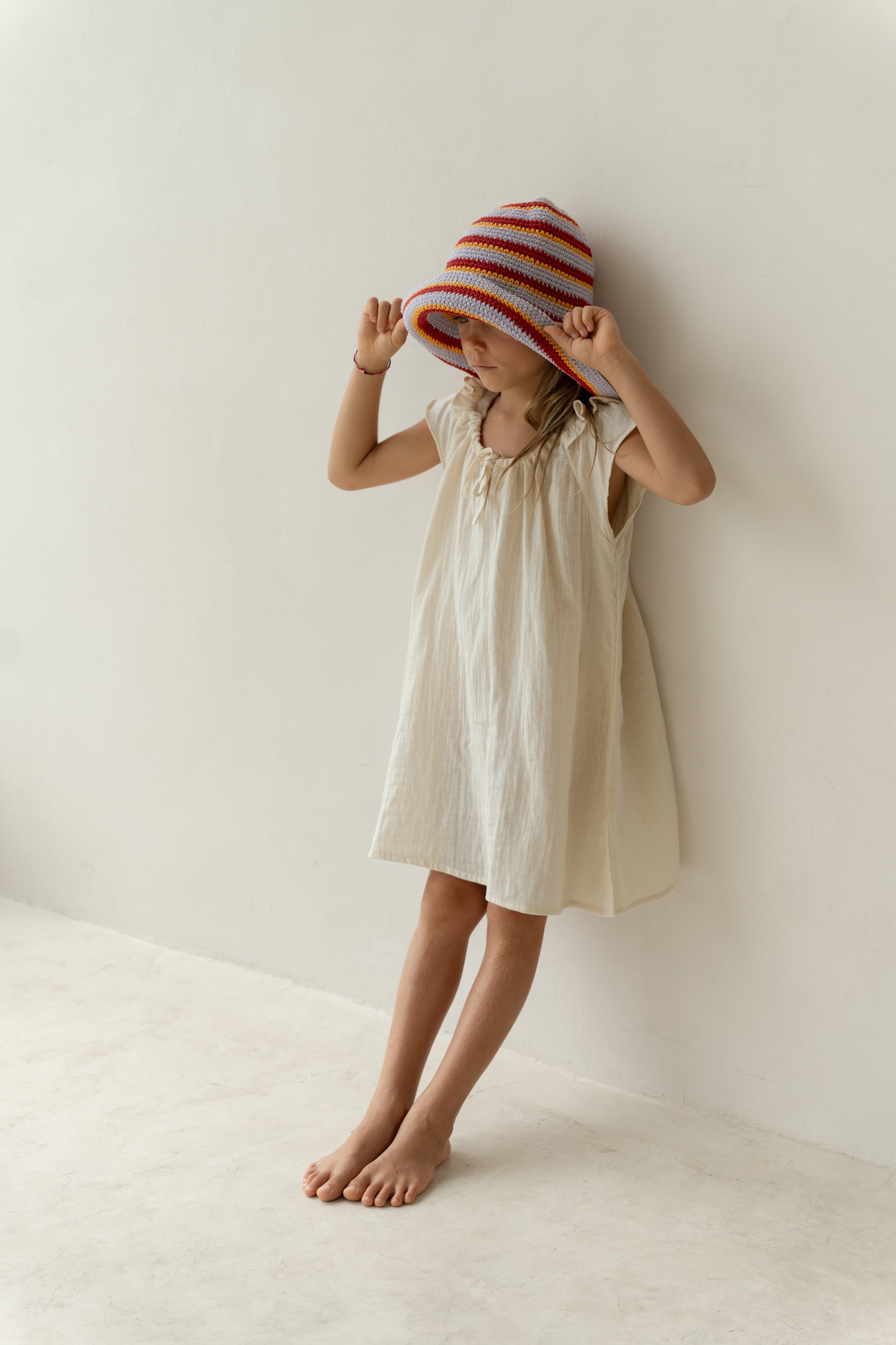 Unisex child Crochet hat - 100% cotton crochet 