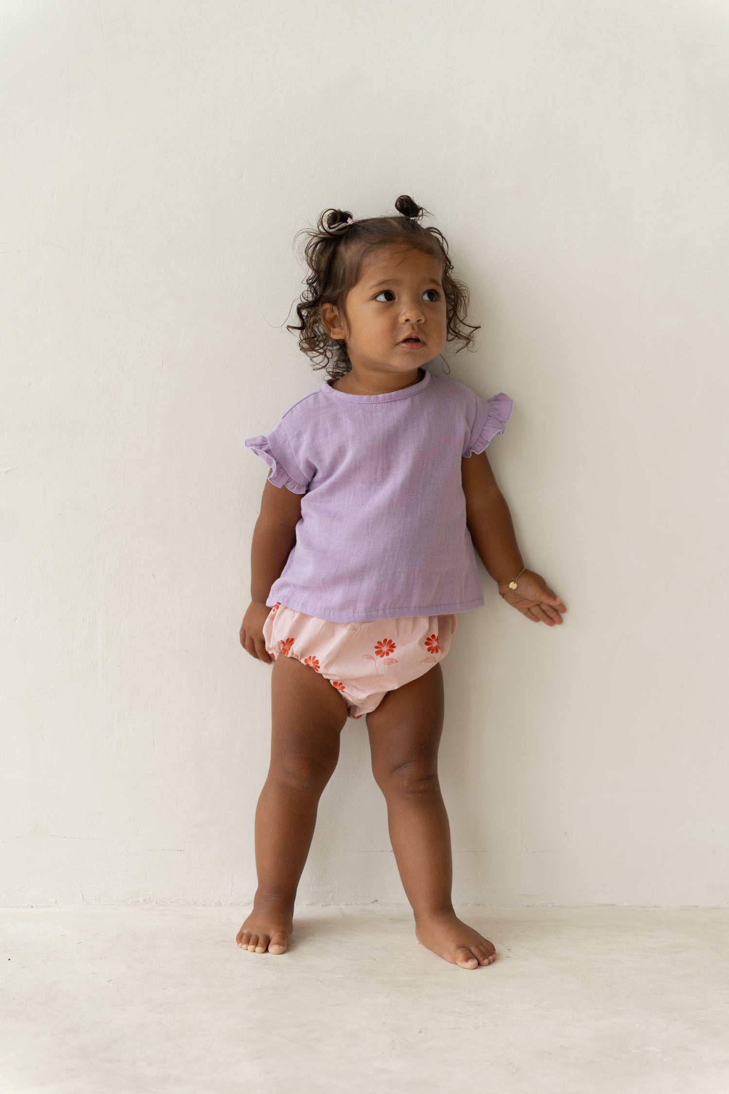 girls lilac cotton top