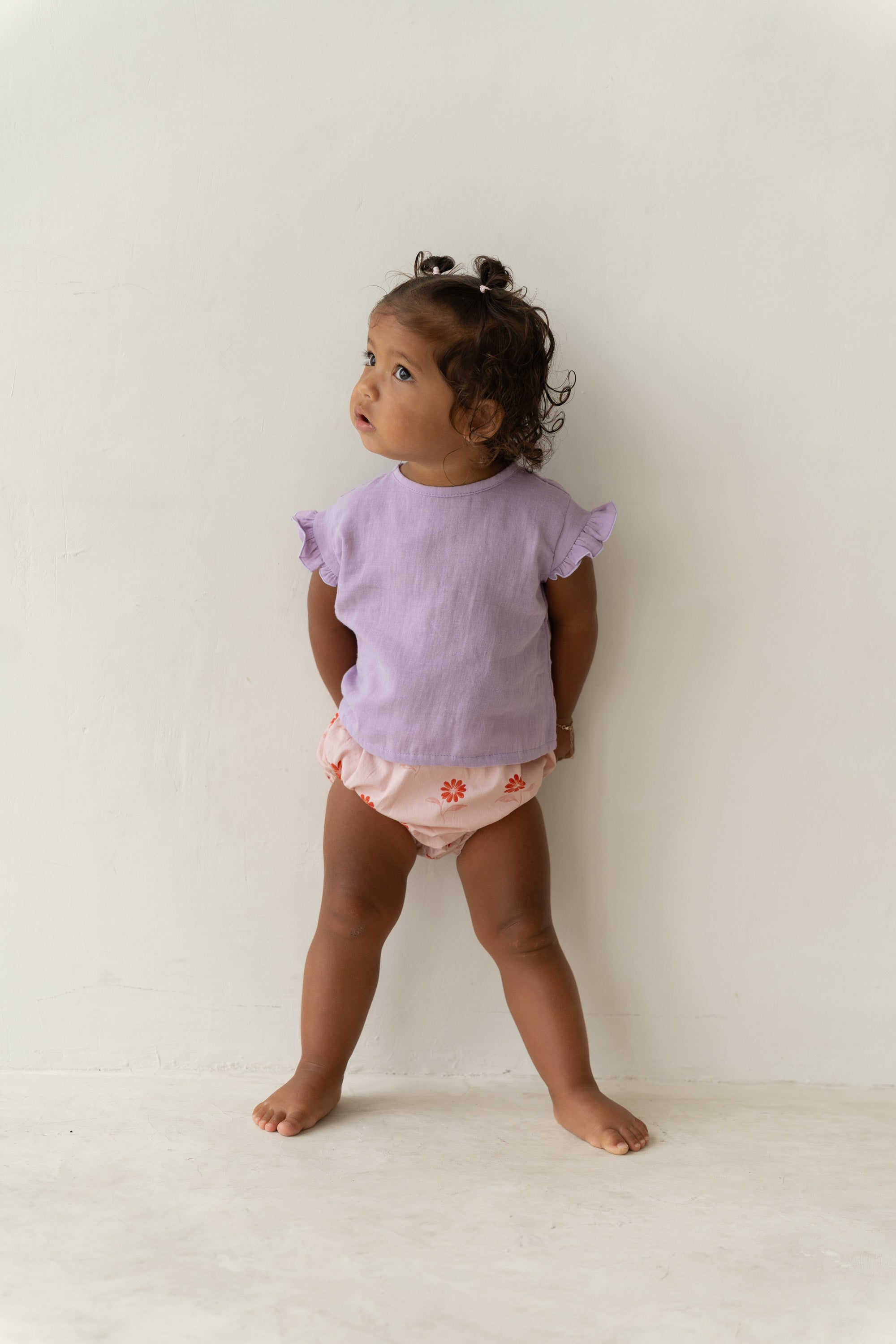 girls lilac cotton top