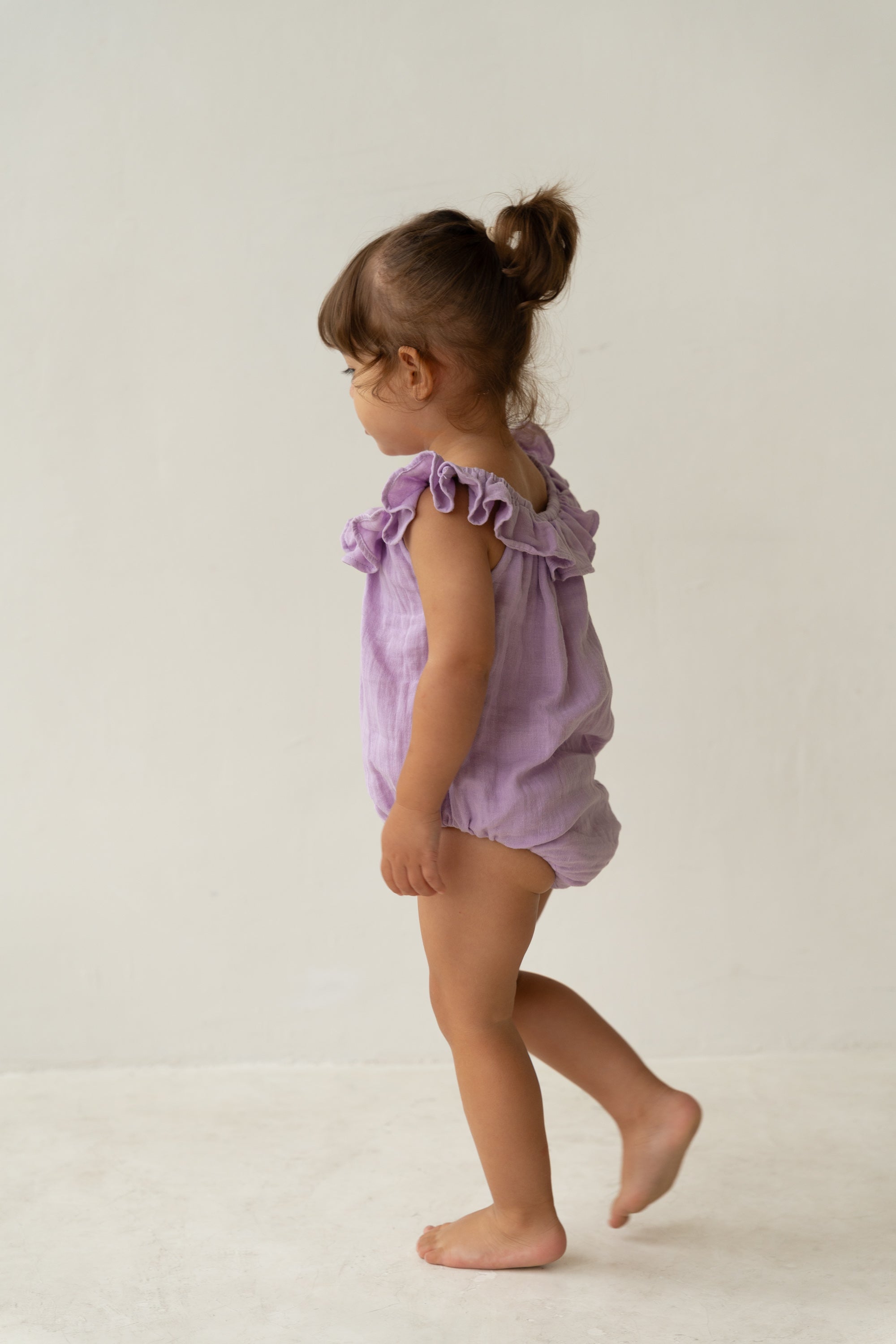 baby 100 % cotton romper lilac