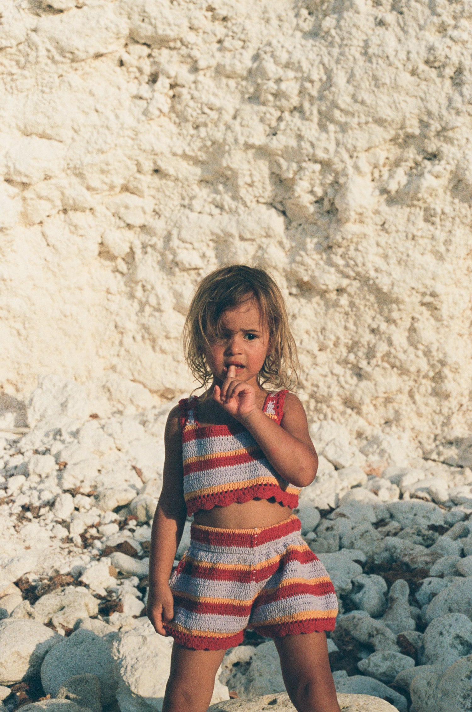 Crochet Shorts | Sunset Stripe