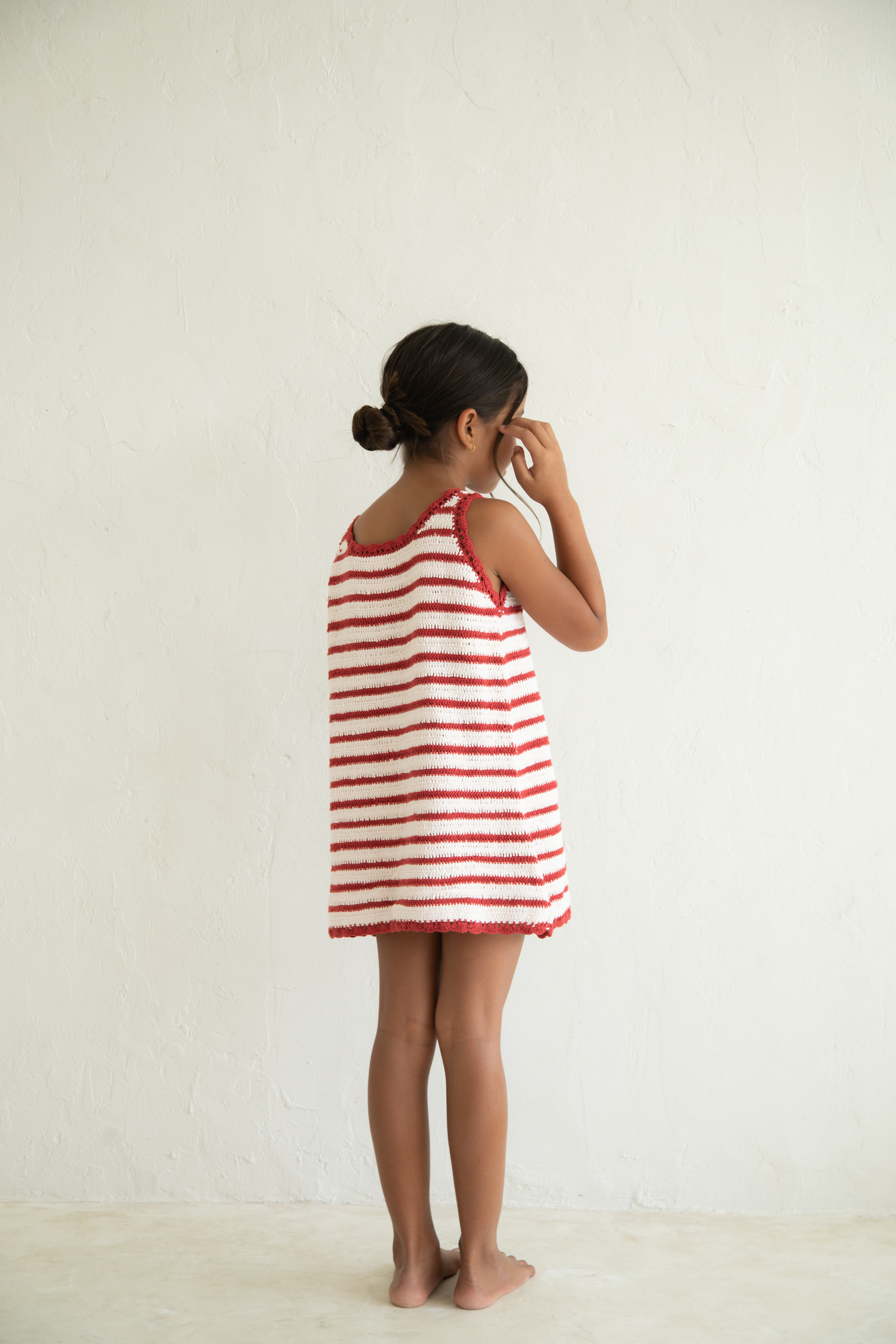 Crochet Mini Dress | Chilli Stripe