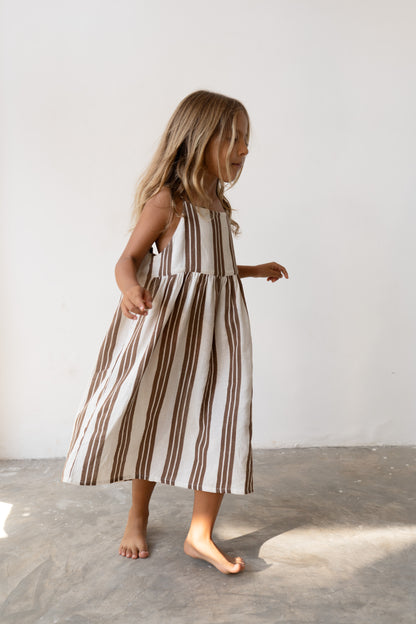 Field Dress | Cocoa Stripe