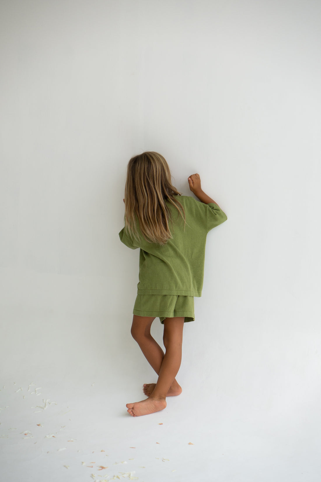 Thin Knit Shorts | Olive
