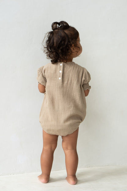 Summer Meadow Romper | Mushroom