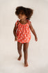 toddler girl wearing cotton floral printed romper by Illoura the label