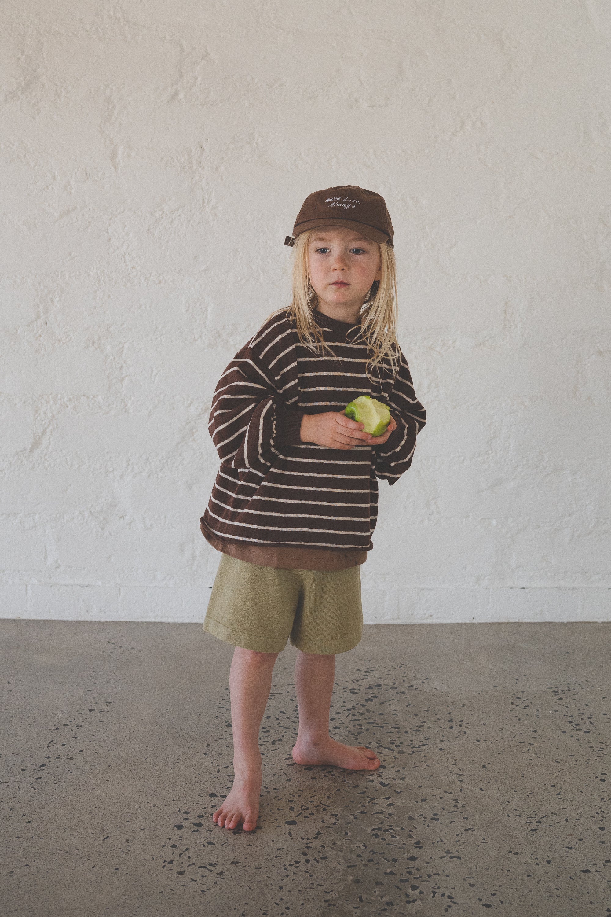 Lightweight Knit Pullover | Choc Stripe