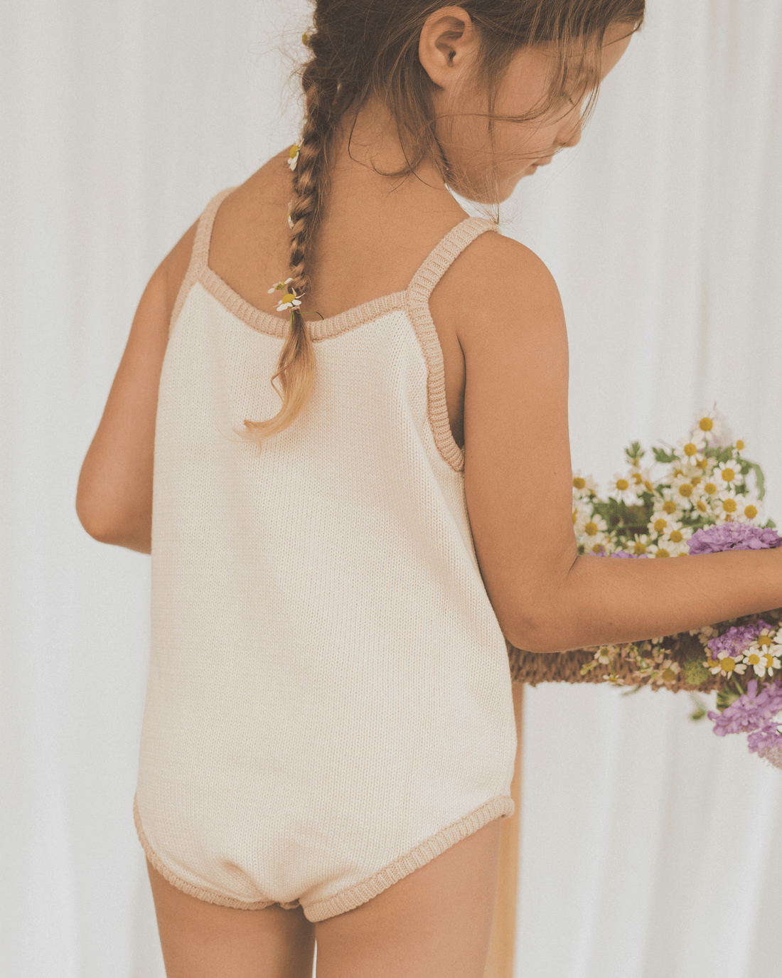 Scout Knit Onesie | Apricot