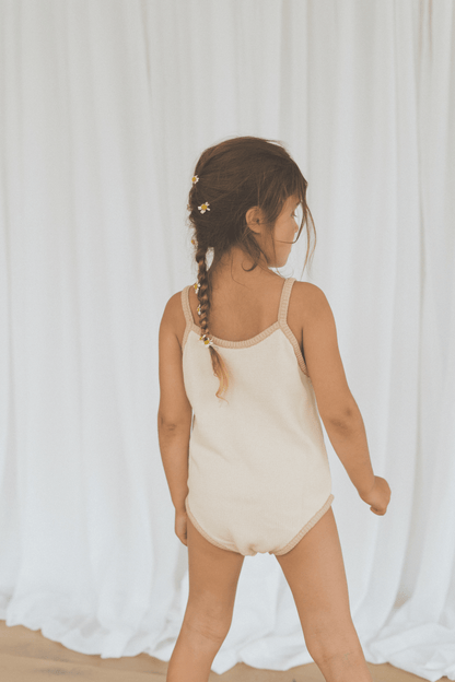 Scout Knit Onesie | Apricot