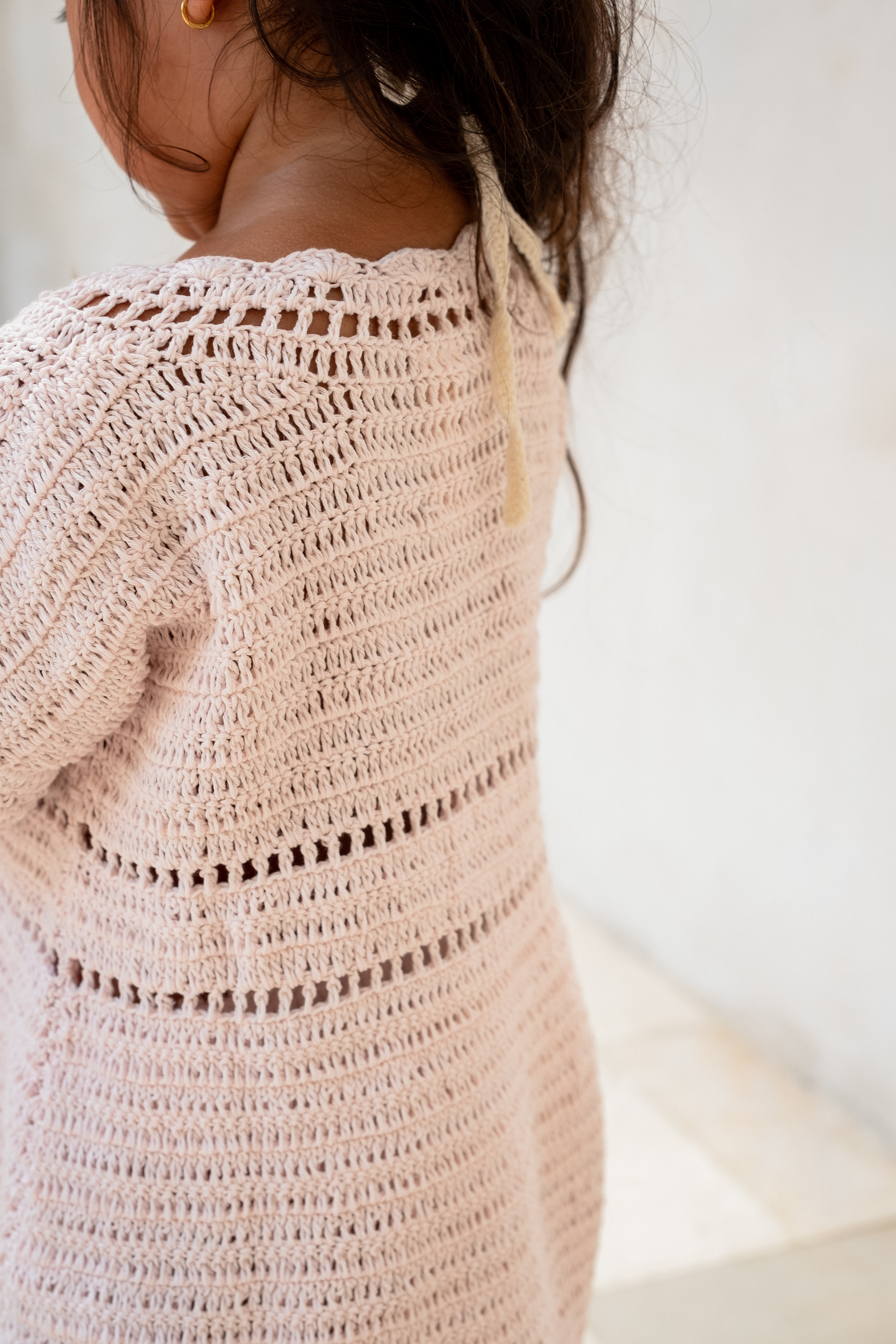 children crochet dress. 100% cotton. Girls crochet dress